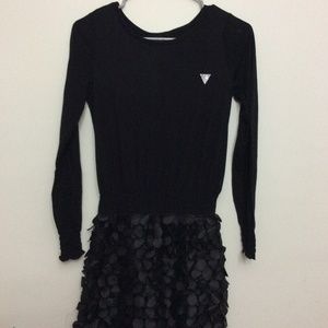 Guess Black Long Sleeve Dress